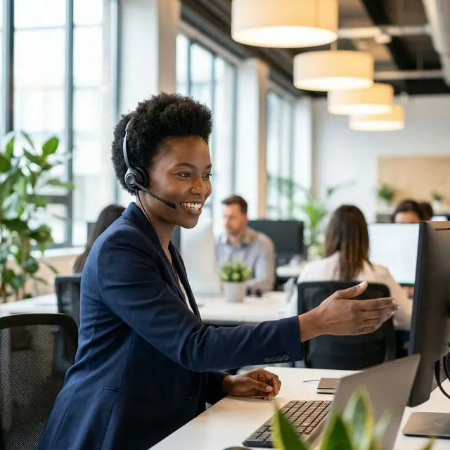 Conseillère MC Impact au téléphone